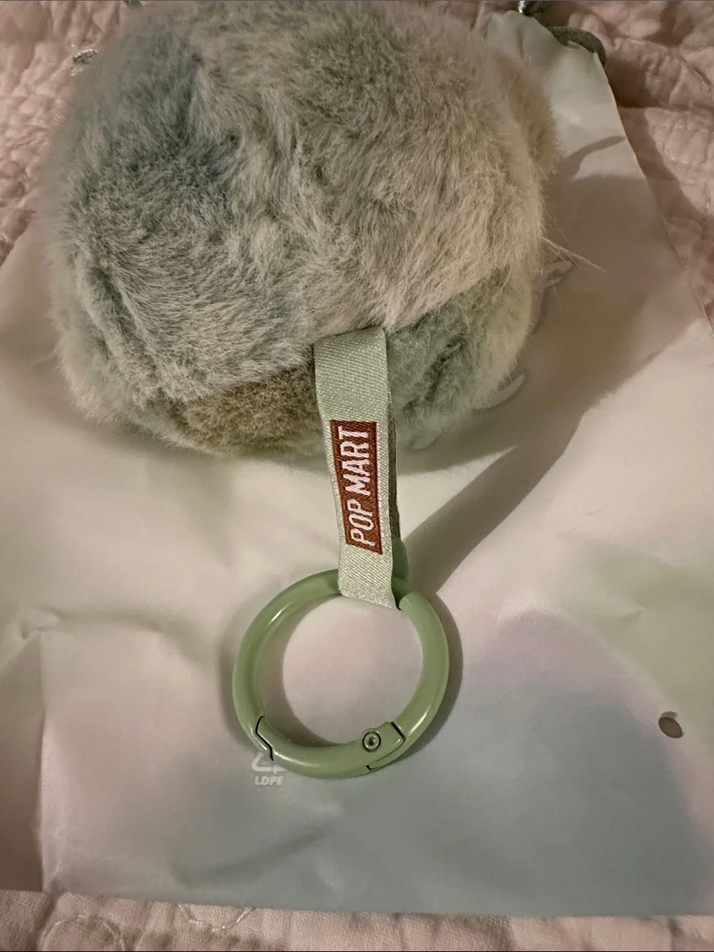 POP MART Vinyl Plush Keychain Doll -  Green Fur Dimoo World, Journal of New Life